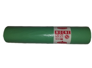 Worki na śmieci  LDPE 120 L zielone  A 25  