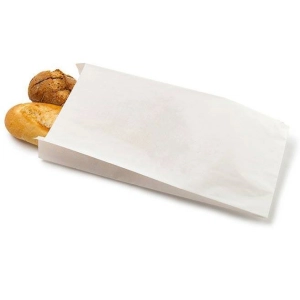 Torebka fałdowa papierowa biała 180x60x290 (a'1000) 