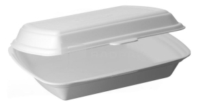 Pojemnik na obiad styropianowy typu menubox niedzielony biały,190x140x60mm (125 szt.)