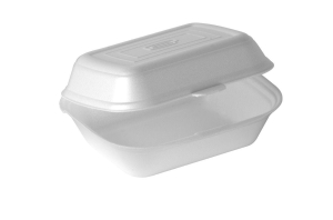 Pojemnik styropianowy biały hamburger 95x95x70mm, HB 6 (125 szt.)   