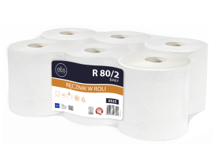Ręcznik na roli biały celuloza R 80 (6 szt.)