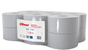 Papier toaletowy jumbo szary  T130/1 makulatura (12 rol.)