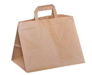 Torba papierowa "Kraft" z płaskim uchwytem 320X220X250 a'250